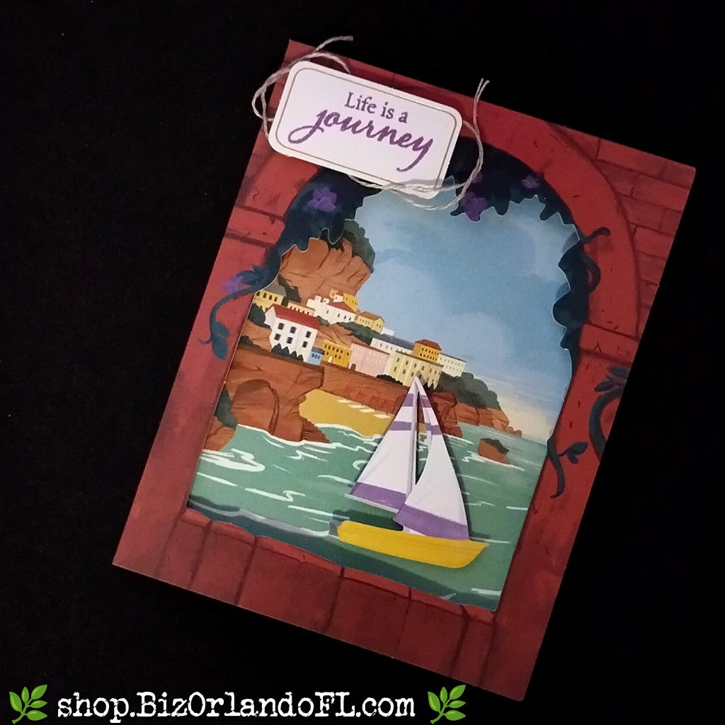 ENCOURAGEMENT: Life Is A Journey Handcrafted Greeting Card by Kathryn McHenry