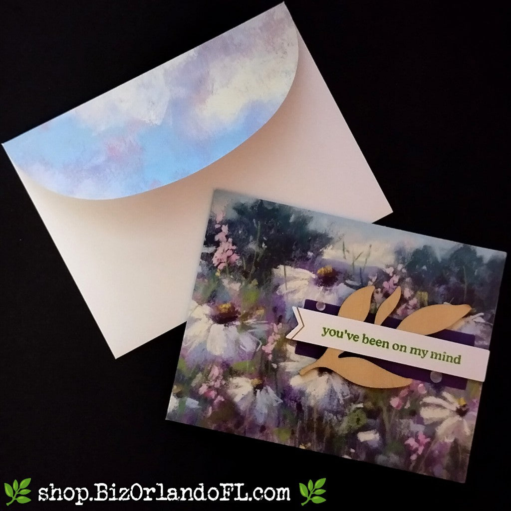 THINKING OF YOU: You've Been On My Mind Handmade Greeting Card by Kathryn McHenry
