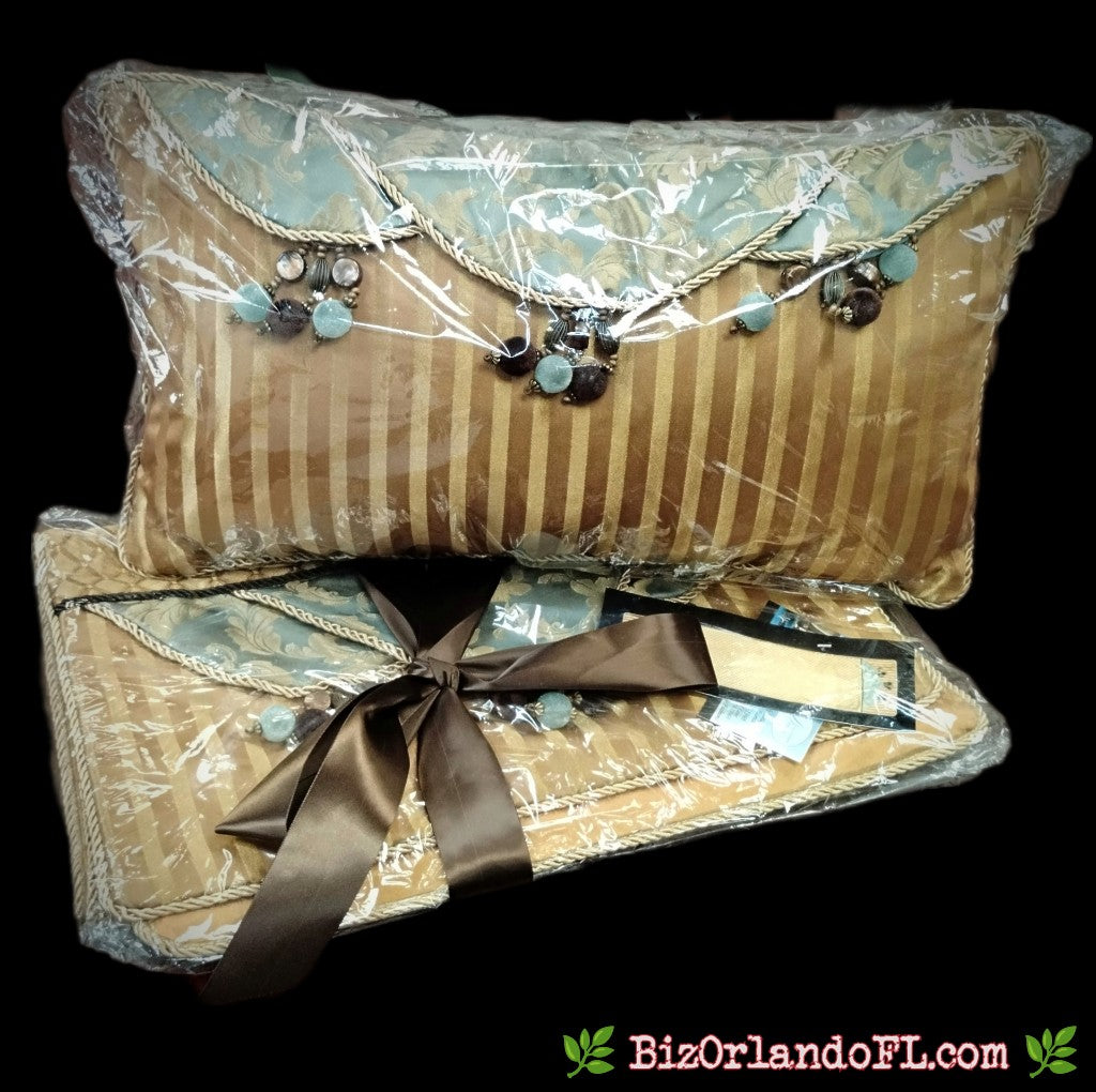 HOME DECOR: 57x15.5 Scardino & Matching 16.5x9.5 Decorative Pillow