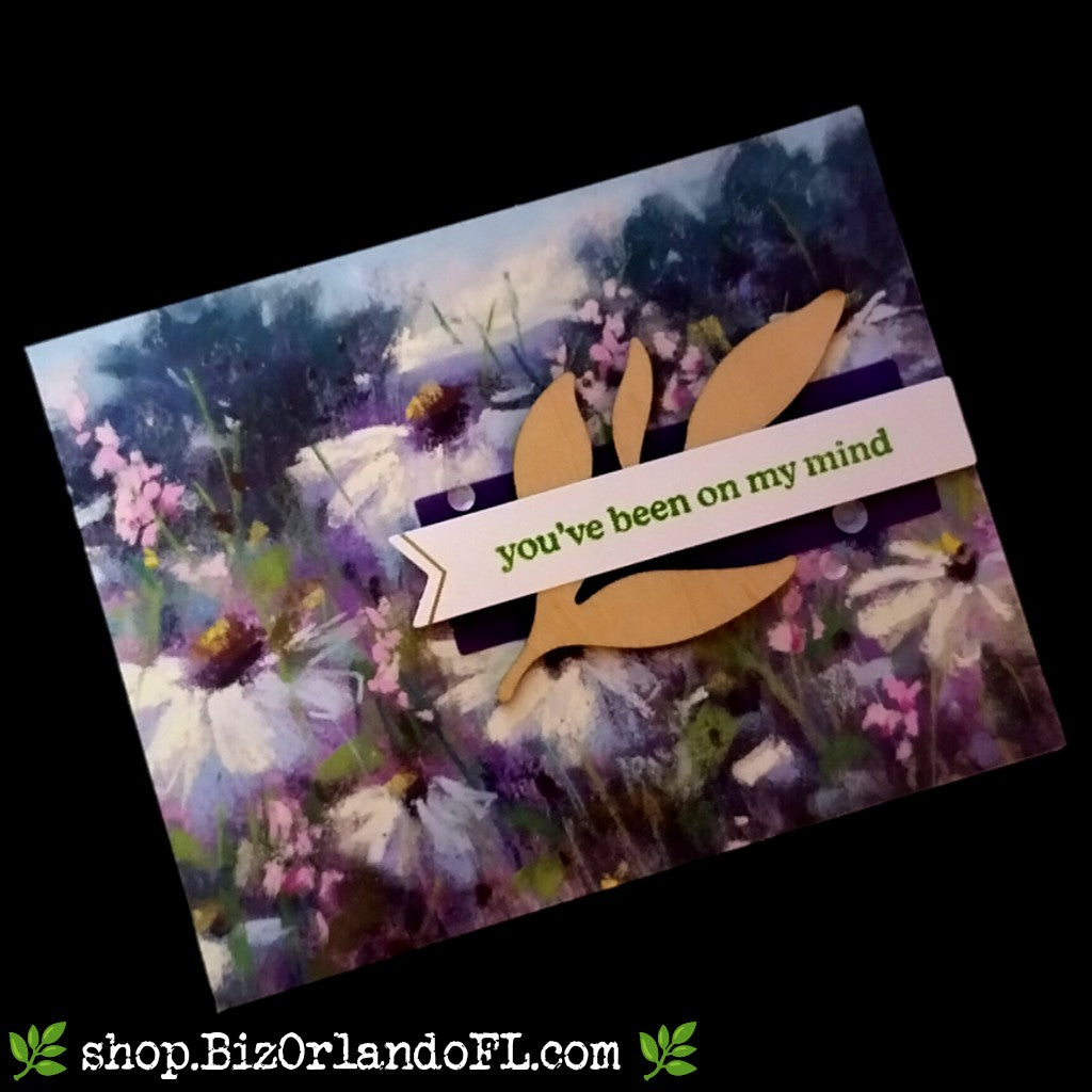 THINKING OF YOU: You've Been On My Mind Handmade Greeting Card by Kathryn McHenry