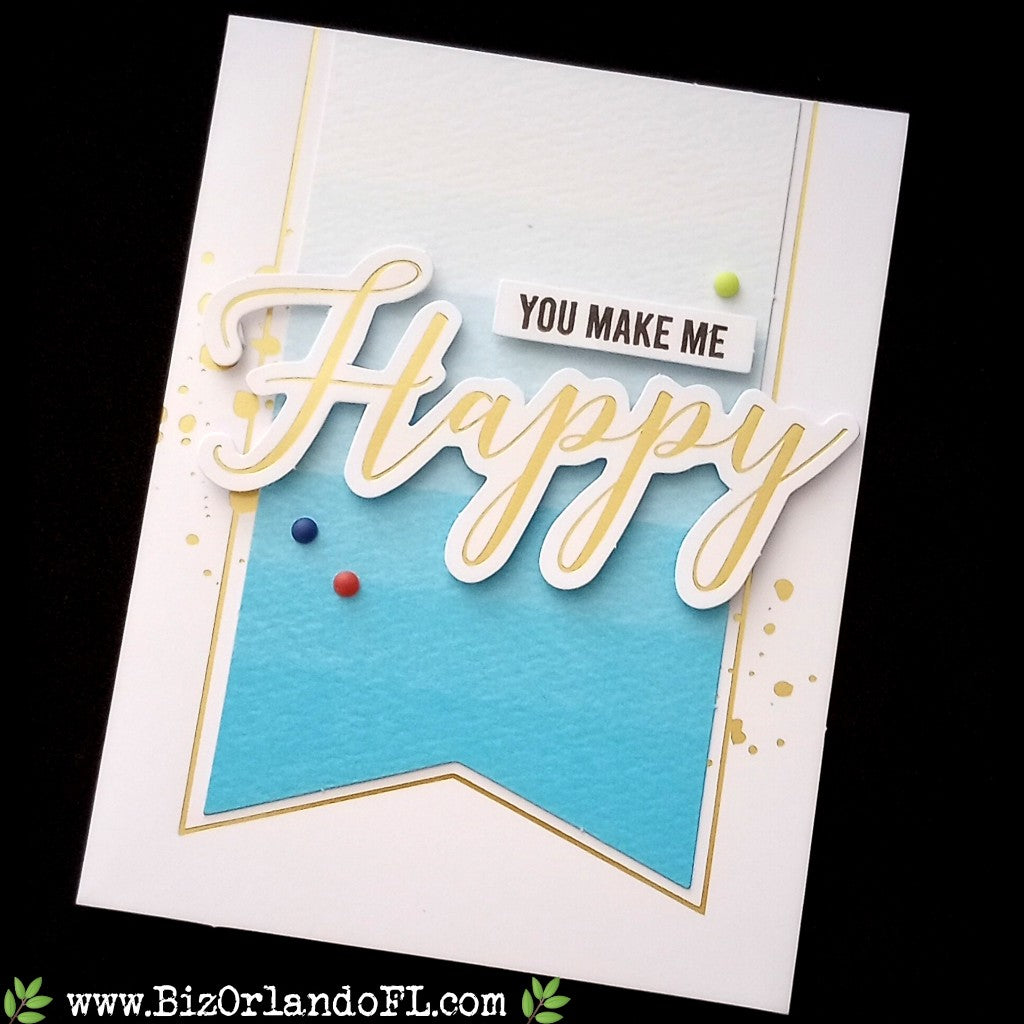 ENCOURAGEMENT: You Make Me Happy Handcrafted Greeting Card by Kathryn McHenry