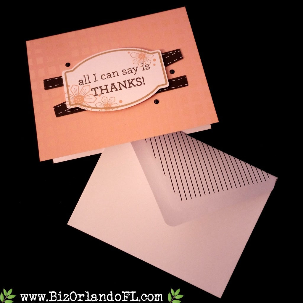 THANK YOU: All I Can Say Is Thanks! Handcrafted Greeting Card by Kathryn McHenry