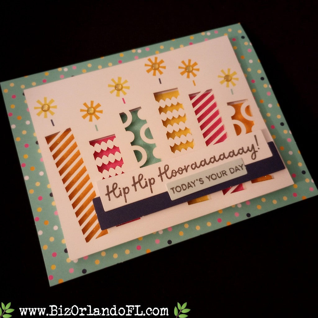 BIRTHDAY: Hip Hip Hooraaaaaay! Today's Your Day Handcrafted Greeting Card by Kathryn McHenry
