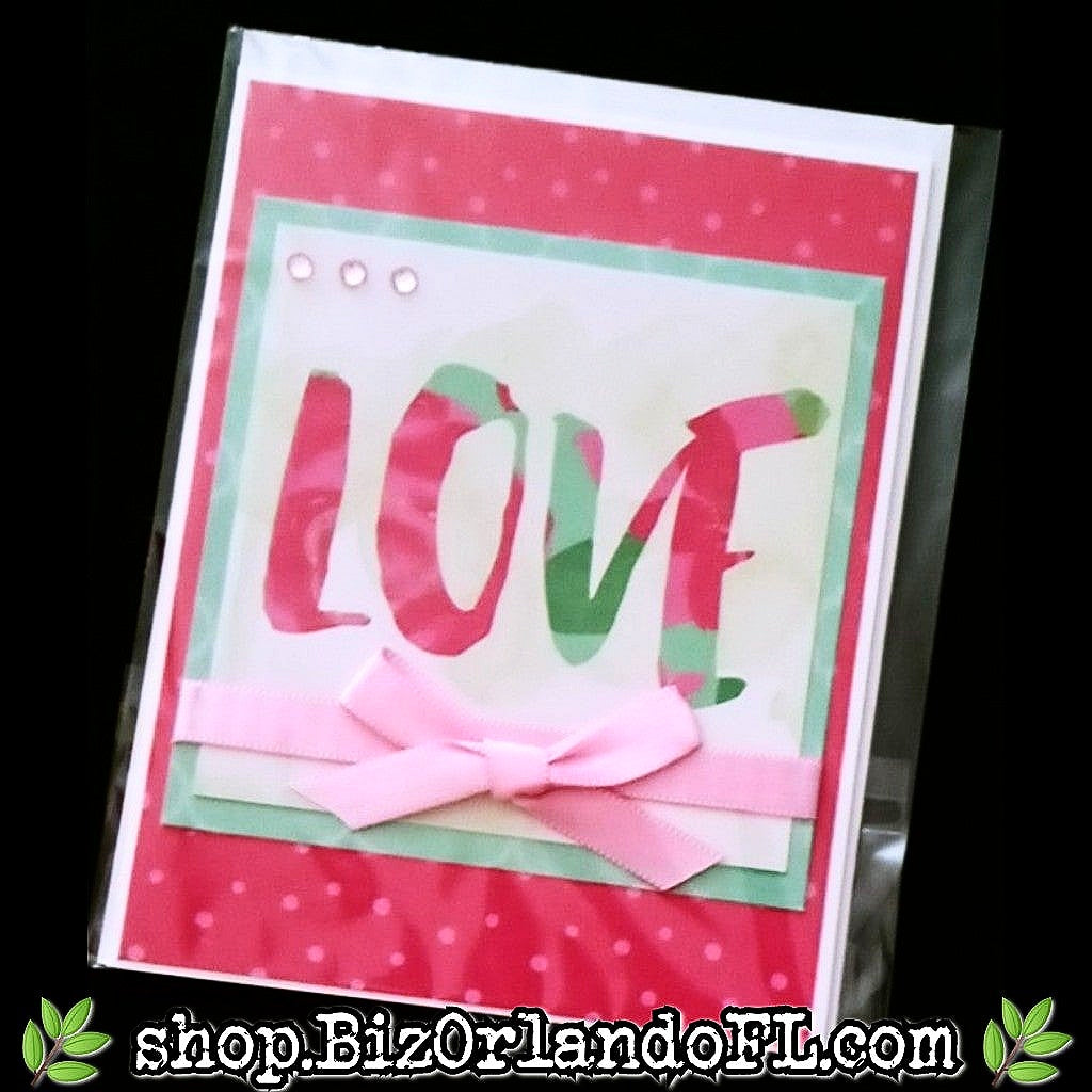LOVE / ROMANCE: Handmade Greeting Card by Local Artisan