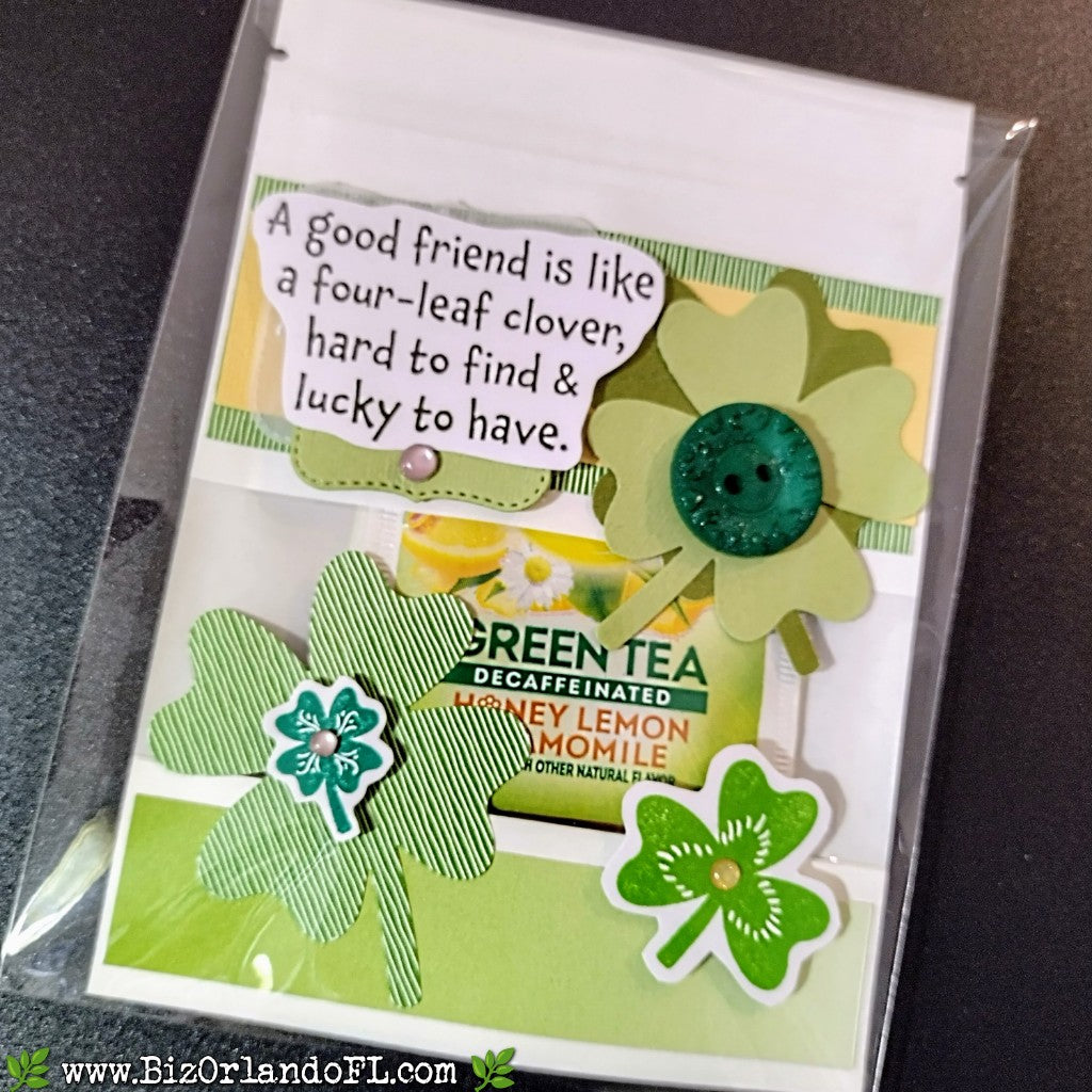 TREAT BAGS: Happy St. Patrick's Day -- A Good Friend Is Like A Four-Leaf Clover Handcrafted Treat Bag by Kathryn McHenry