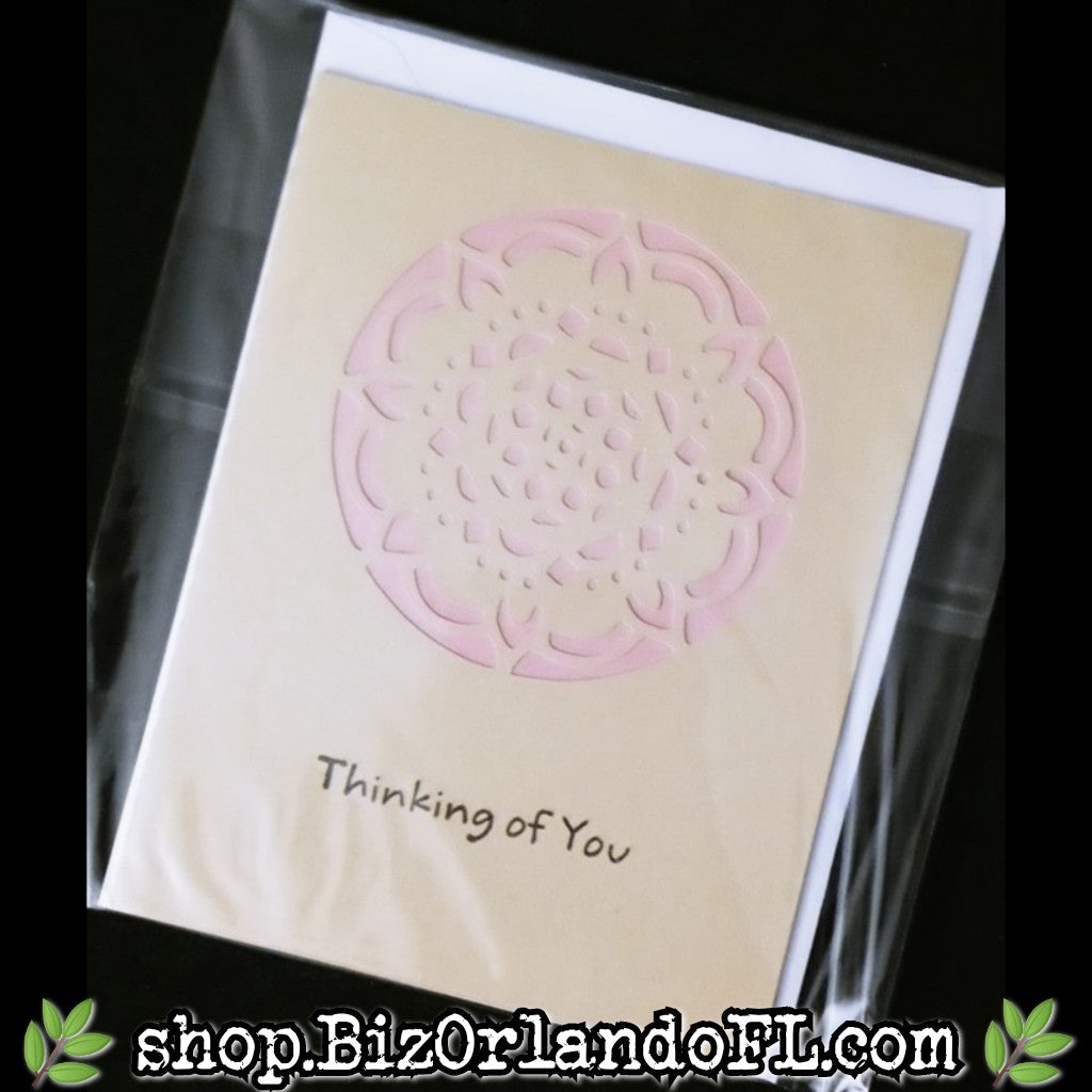 THINKING OF YOU: Thinking Of You Handmade Greeting Card by Local Artisan