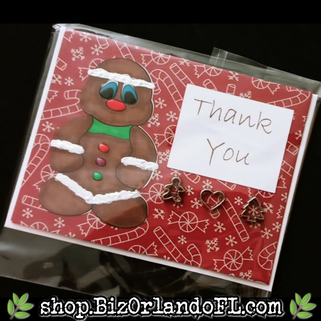 HOLIDAY: Thank You, Handmade Greeting Card by Local Artisan