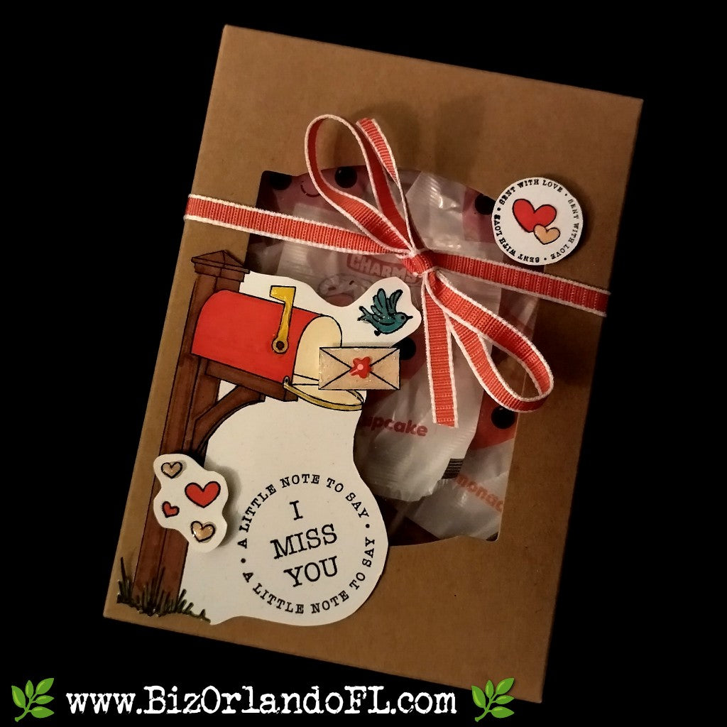 LOVE / ROMANCE: A Little Note To Say I Miss You Handcrafted Lollipop Gift Set in Embellished Decorative Gift Box by Kathryn McHenry