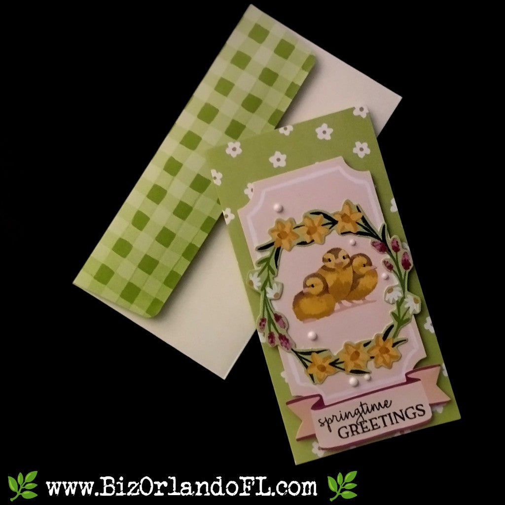 SPRING: Springtime Greetings Handmade Greeting Card by Kathryn McHenry