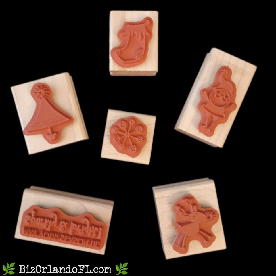 ARTS AND CRAFT SUPPLIES: Sparkly & Bright Retired Wooden Stamp Set (Stampin' Up!)