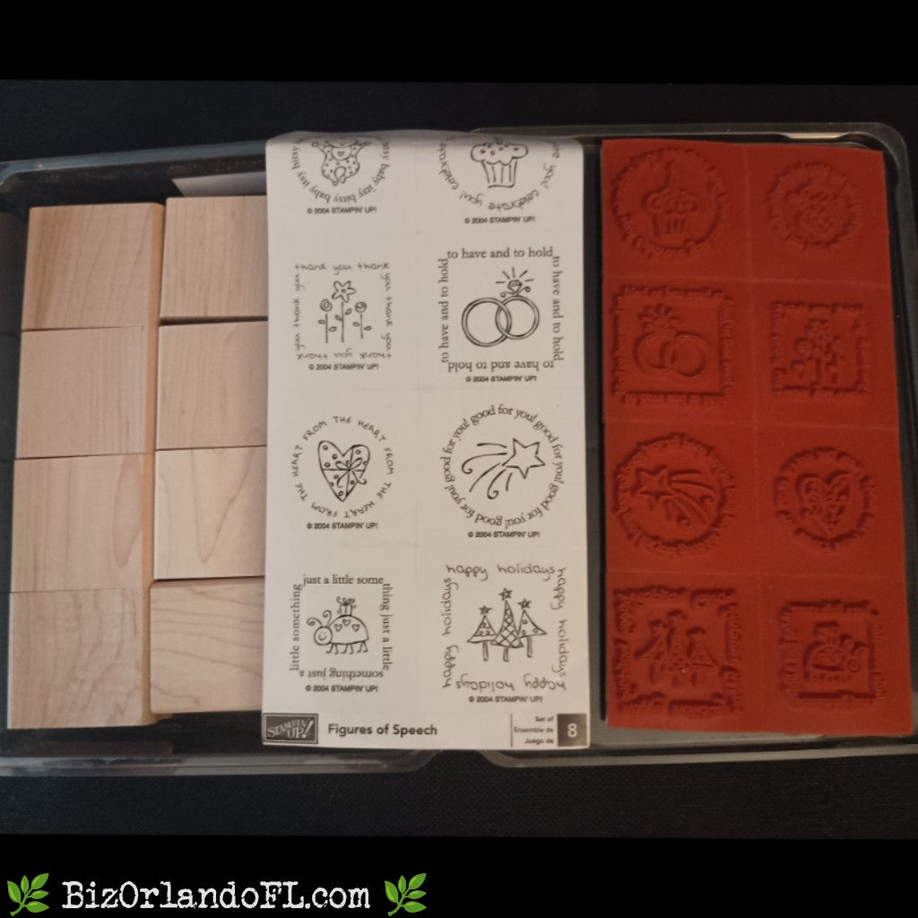 ARTS AND CRAFT SUPPLIES: Figures of Speech Retired Wooden Stamp Set (Stampin' Up!)