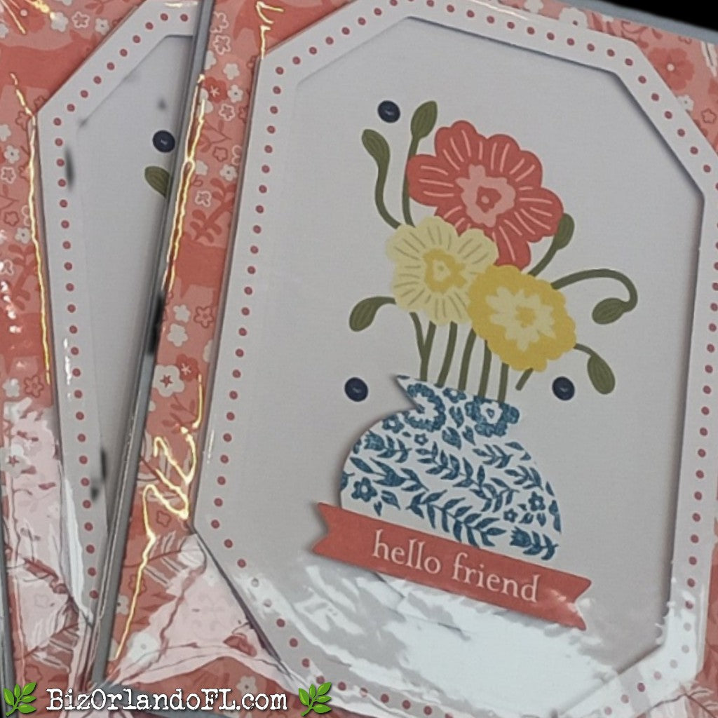 FRIENDSHIP: Hello Friend Handcrafted Greeting Card by Kathryn McHenry