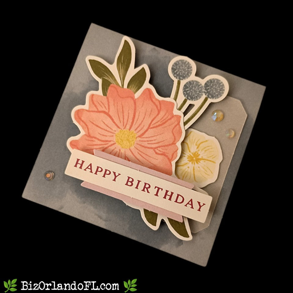 BIRTHDAY: Happy Birthday Handcrafted Mini Greeting Card by Kathryn McHenry