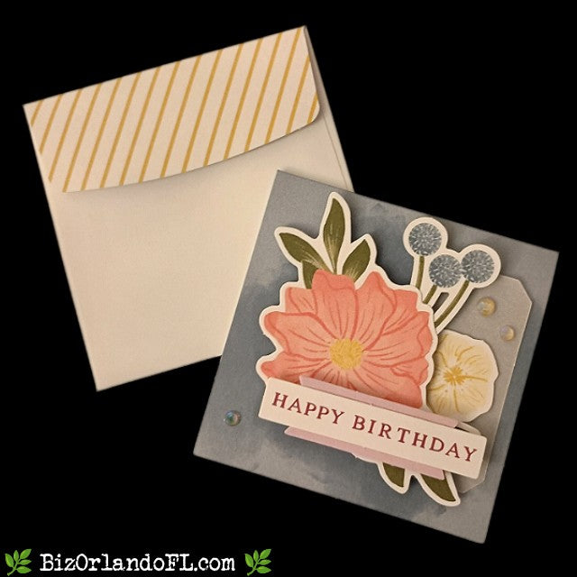 BIRTHDAY: Happy Birthday Handcrafted Mini Greeting Card by Kathryn McHenry