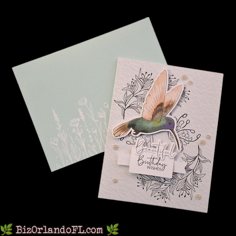 BIRTHDAY: Beautiful Birthday Wishes Handcrafted Greeting Card by Kathryn McHenry