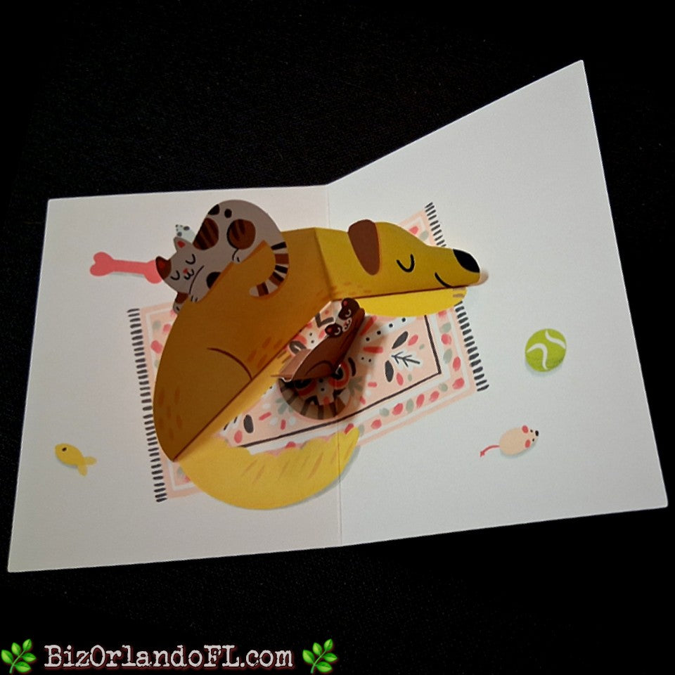 FRIENDSHIP: You're My Best Friend Handcrafted Greeting Card by Kathryn McHenry (Pop-Up Card)