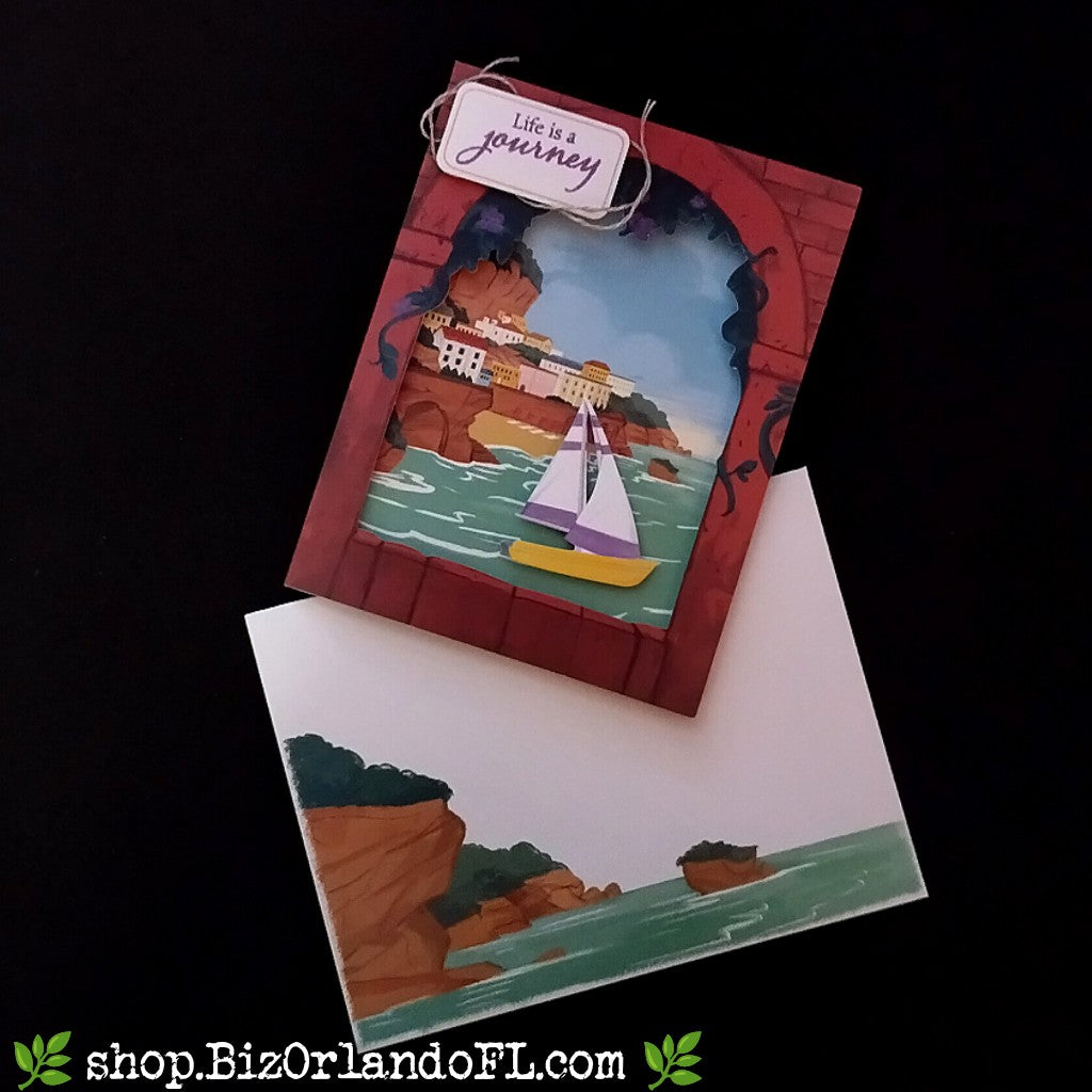 ENCOURAGEMENT: Life Is A Journey Handcrafted Greeting Card by Kathryn McHenry