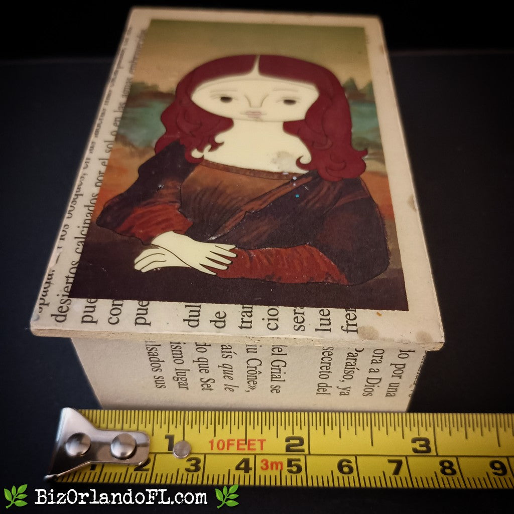 BOUTIQUE: Mona Lisa Style Handcrafted Lacquered Jewelry Box Small