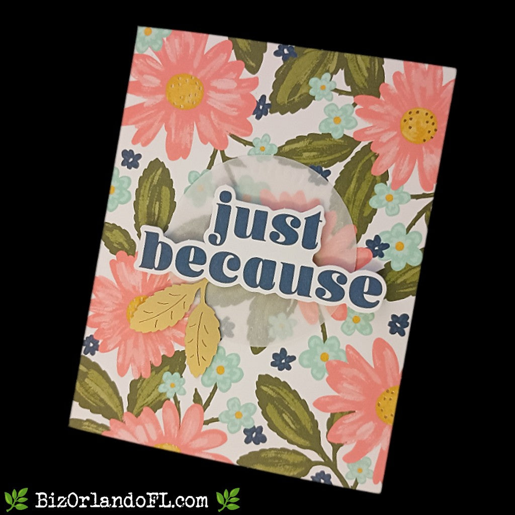 HELLO: Just Because Handcrafted Greeting Card by Kathryn McHenry