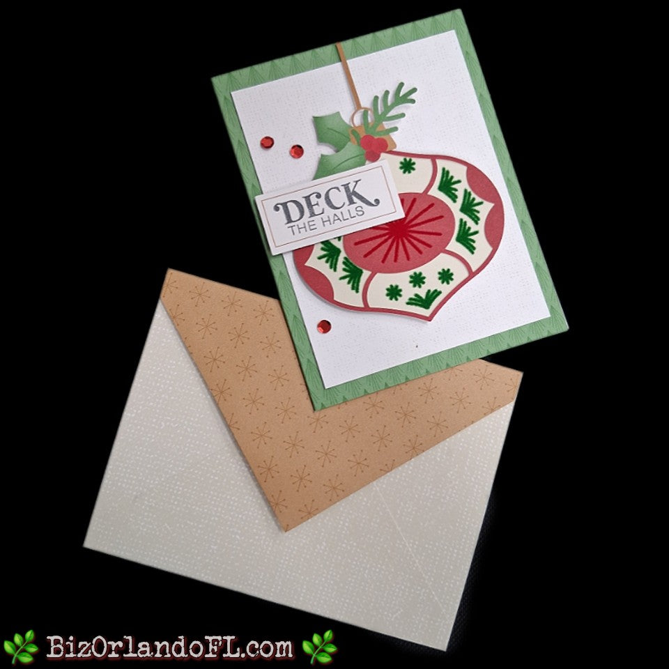 HOLIDAY: Deck The Halls Handmade Greeting Card by Kathryn McHenry