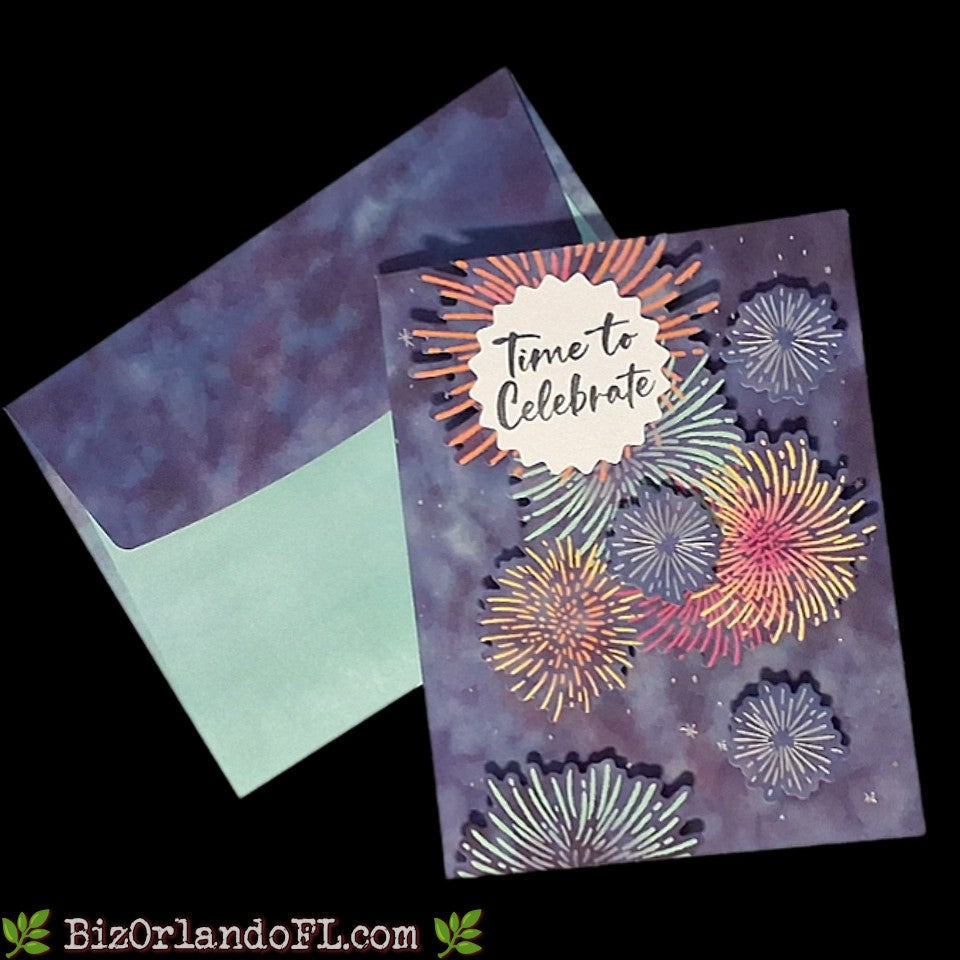 BIRTHDAY: Time To Celebrate Handcrafted Greeting Card by Kathryn McHenry