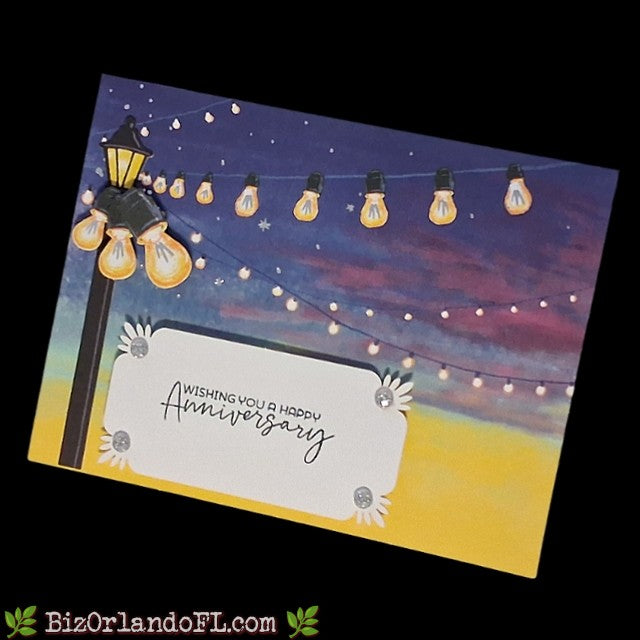 ANNIVERSARY: Wishing You A Happy Anniversary Handcrafted Greeting Card by Kathryn McHenry