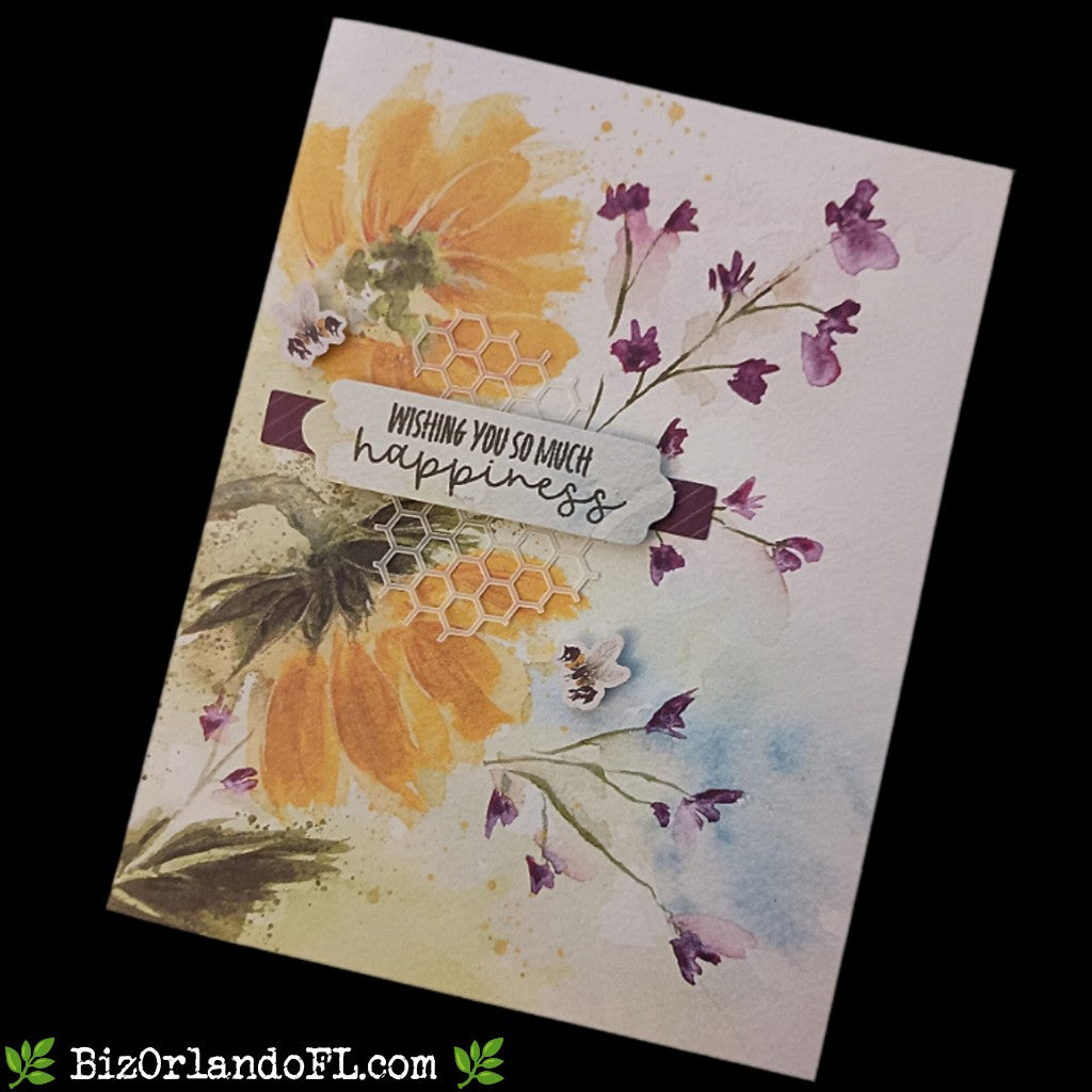 ENCOURAGEMENT: Wishing You So Much Happiness Handcrafted Greeting Card by Kathryn McHenry