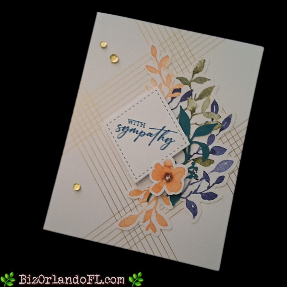 SYMPATHY: With Sympathy Handmade Greeting Card by Kathryn McHenry