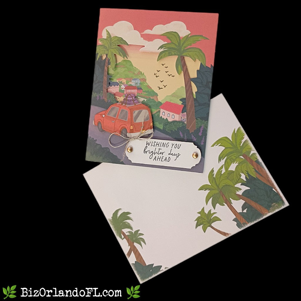 ENCOURAGEMENT: Wishing You Brighter Days Ahead Handcrafted Greeting Card by Kathryn McHenry