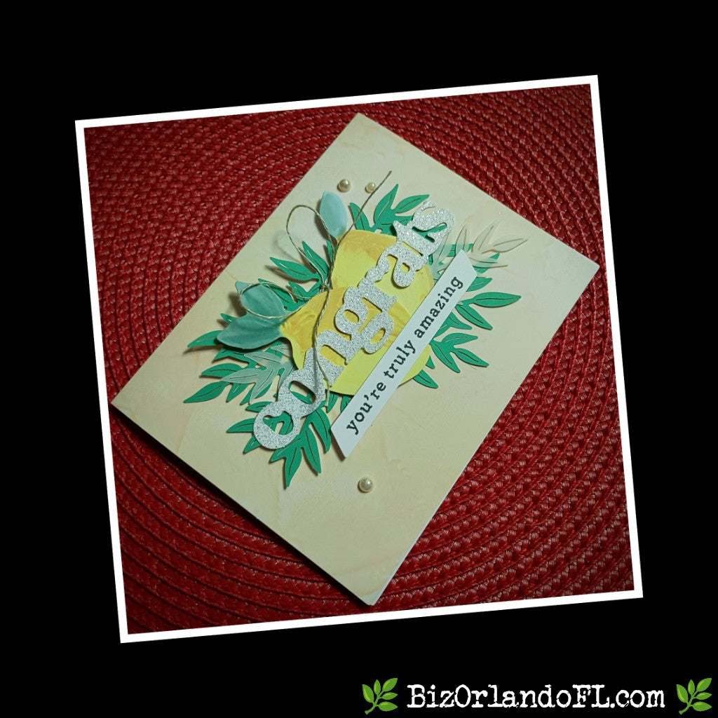 CONGRATS: Congrats -- You're Truly Amazing Handcrafted Greeting Card by Kathryn McHenry