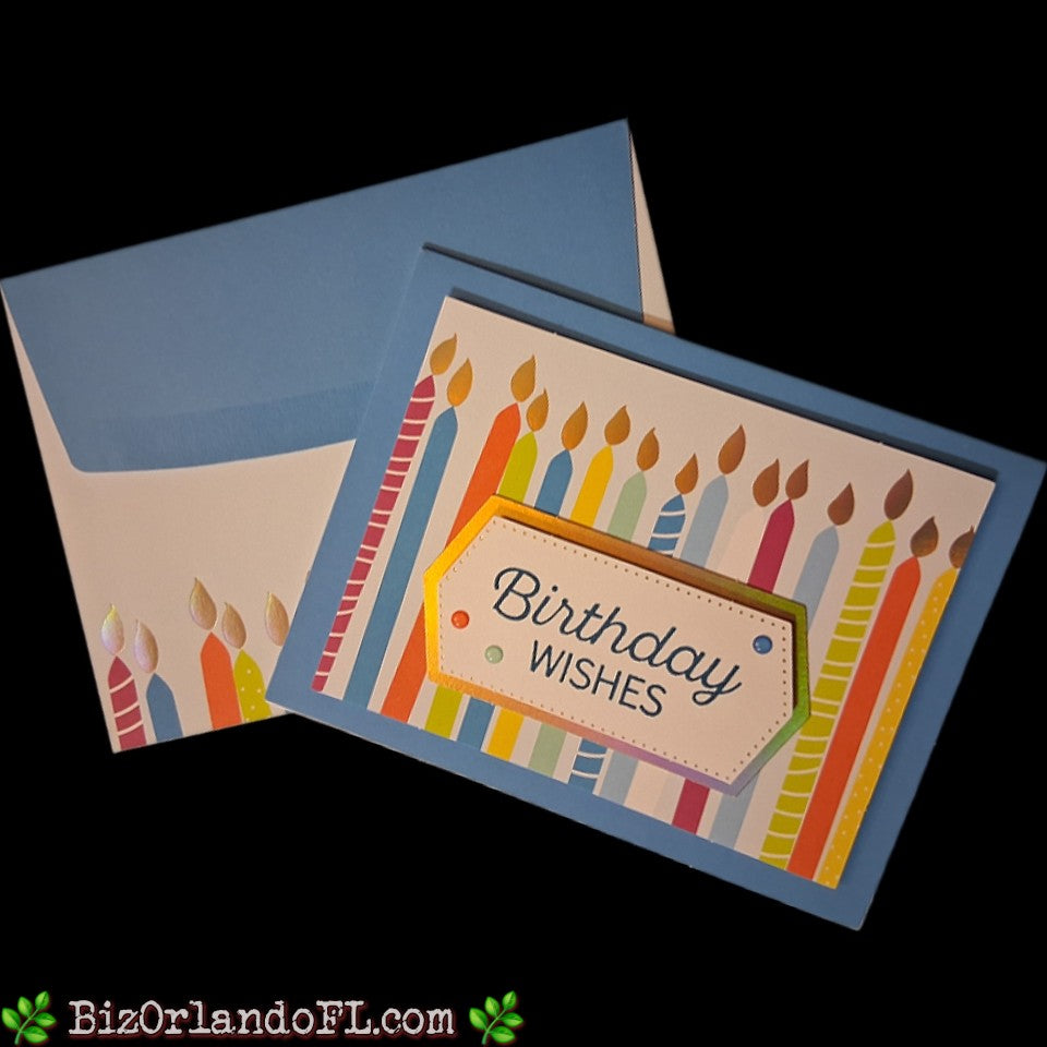 BIRTHDAY: Birthday Wishes Handcrafted Greeting Card by Kathryn McHenry