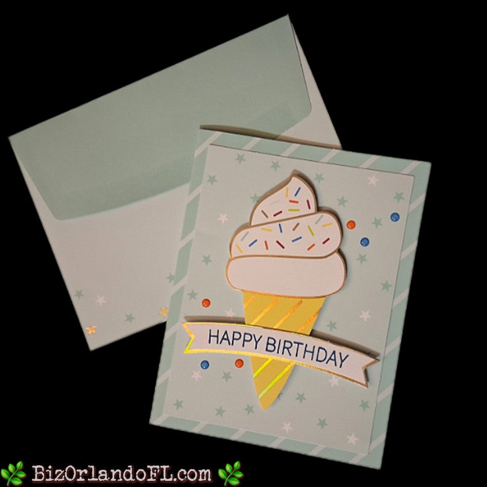 BIRTHDAY: Happy Birthday Handcrafted Greeting Card by Kathryn McHenry