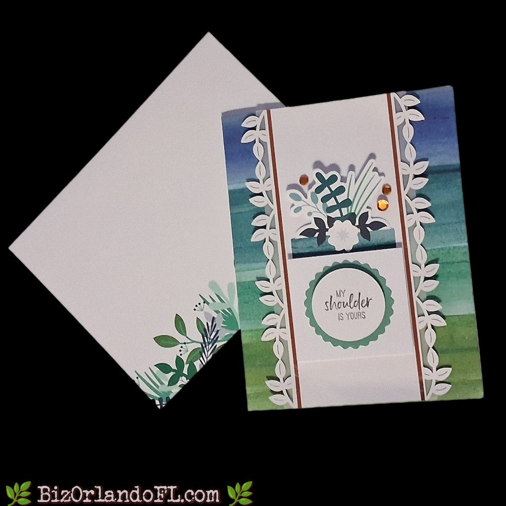 SYMPATHY: My Shoulder Is Yours Handmade Greeting Card by Kathryn McHenry