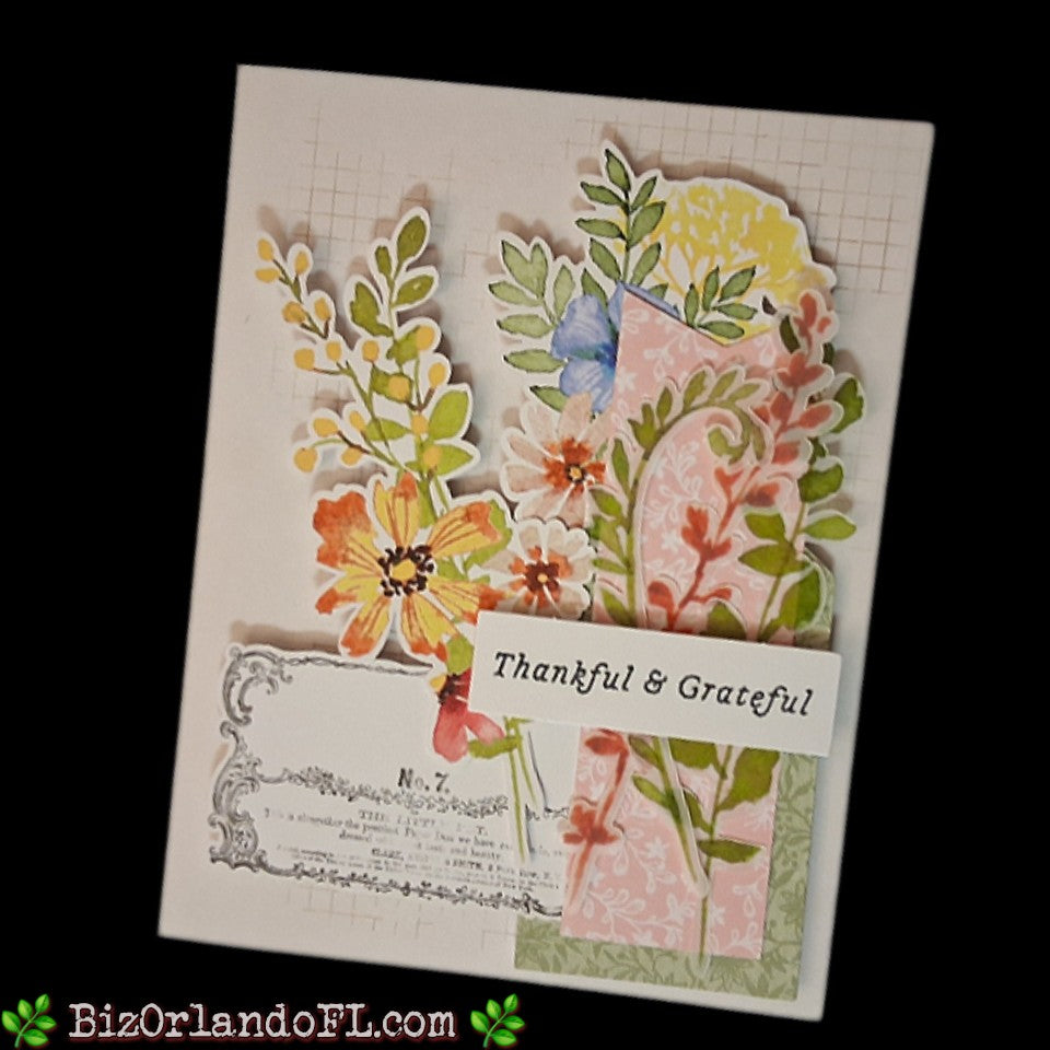 THANK YOU: Thankful & Grateful Handmade Greeting Card by Kathryn McHenry