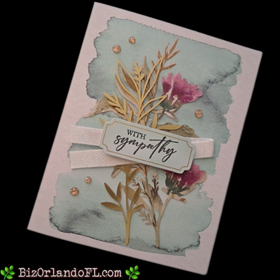 SYMPATHY: With Sympathy Handmade Greeting Card by Kathryn McHenry