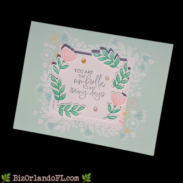 ENCOURAGEMENT: You Are The Umbrella To My Rainy Days Handcrafted Greeting Card by Kathryn McHenry