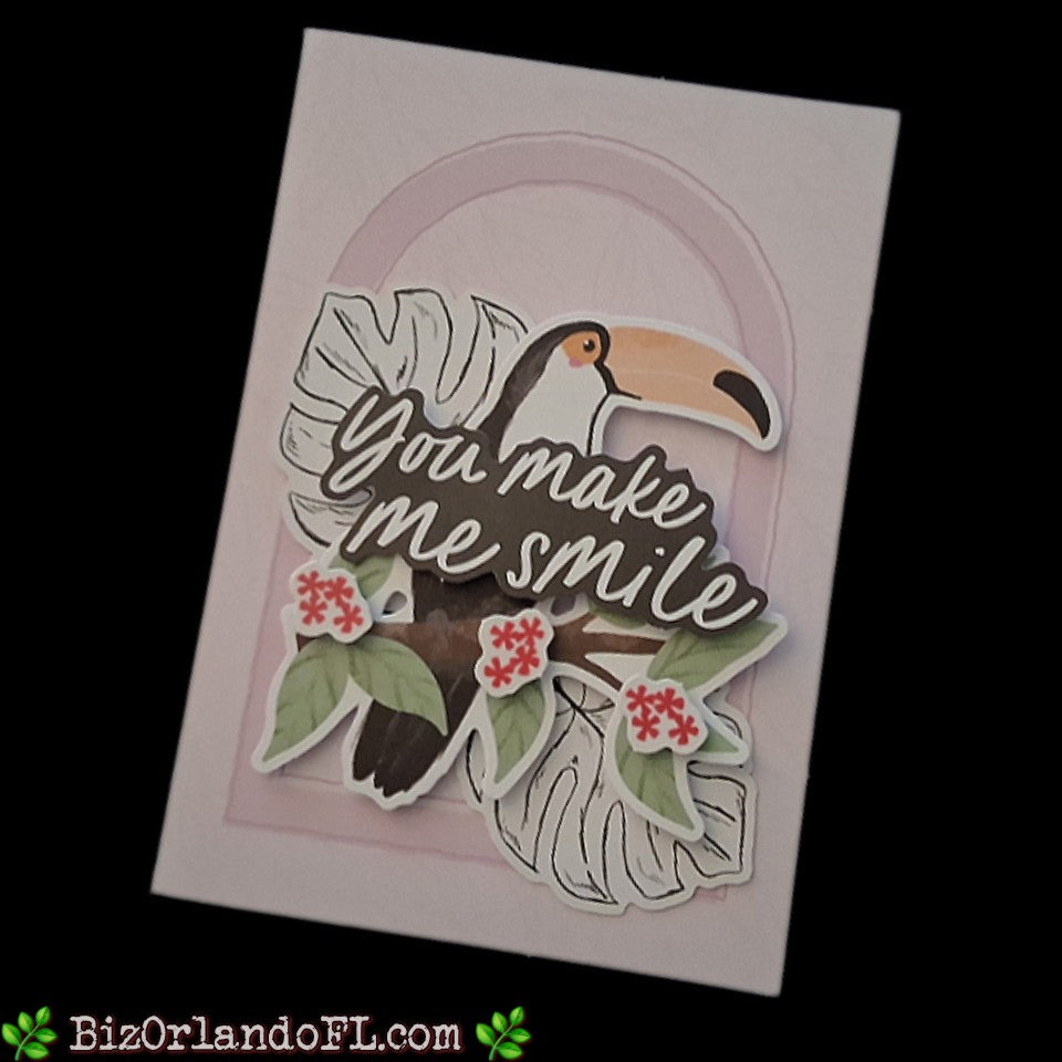 ENCOURAGEMENT: You Make Me Smile Handcrafted Greeting Card by Kathryn McHenry