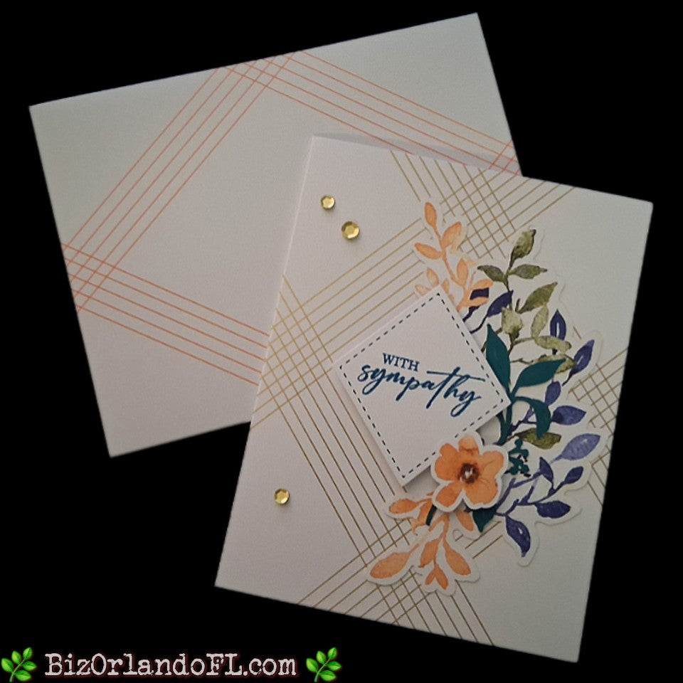 SYMPATHY: With Sympathy Handmade Greeting Card by Kathryn McHenry