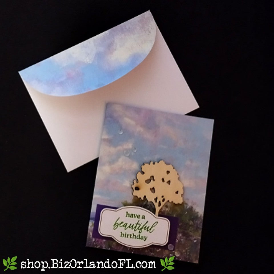 BIRTHDAY: Have A Beautiful Birthday Handcrafted Greeting Card by Kathryn McHenry