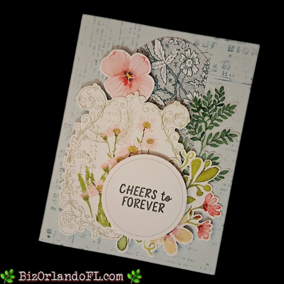 WEDDING: Cheers To Forever Handmade Greeting Card by Kathryn McHenry