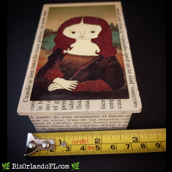 BOUTIQUE: Mona Lisa Style Handcrafted Lacquered Jewelry Box Small