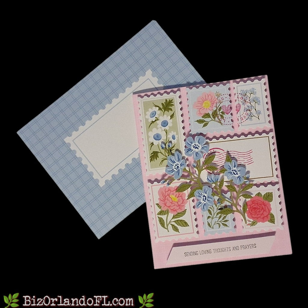 THINKING OF YOU: Sending Loving Thoughts And Prayers Handmade Greeting Card by Kathryn McHenry