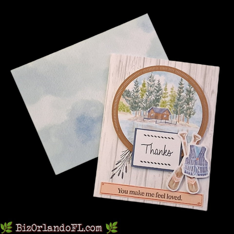 THANK YOU: Thanks -- You Make Me Feel Loved Handmade Greeting Card by Kathryn McHenry (Copy)