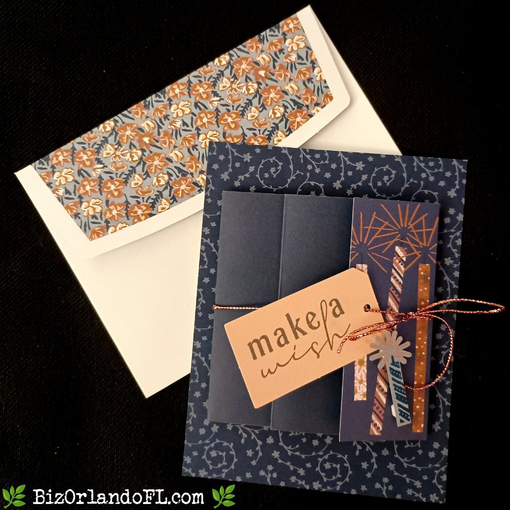BIRTHDAY: Make A Wish Handcrafted Greeting Card by Kathryn McHenry