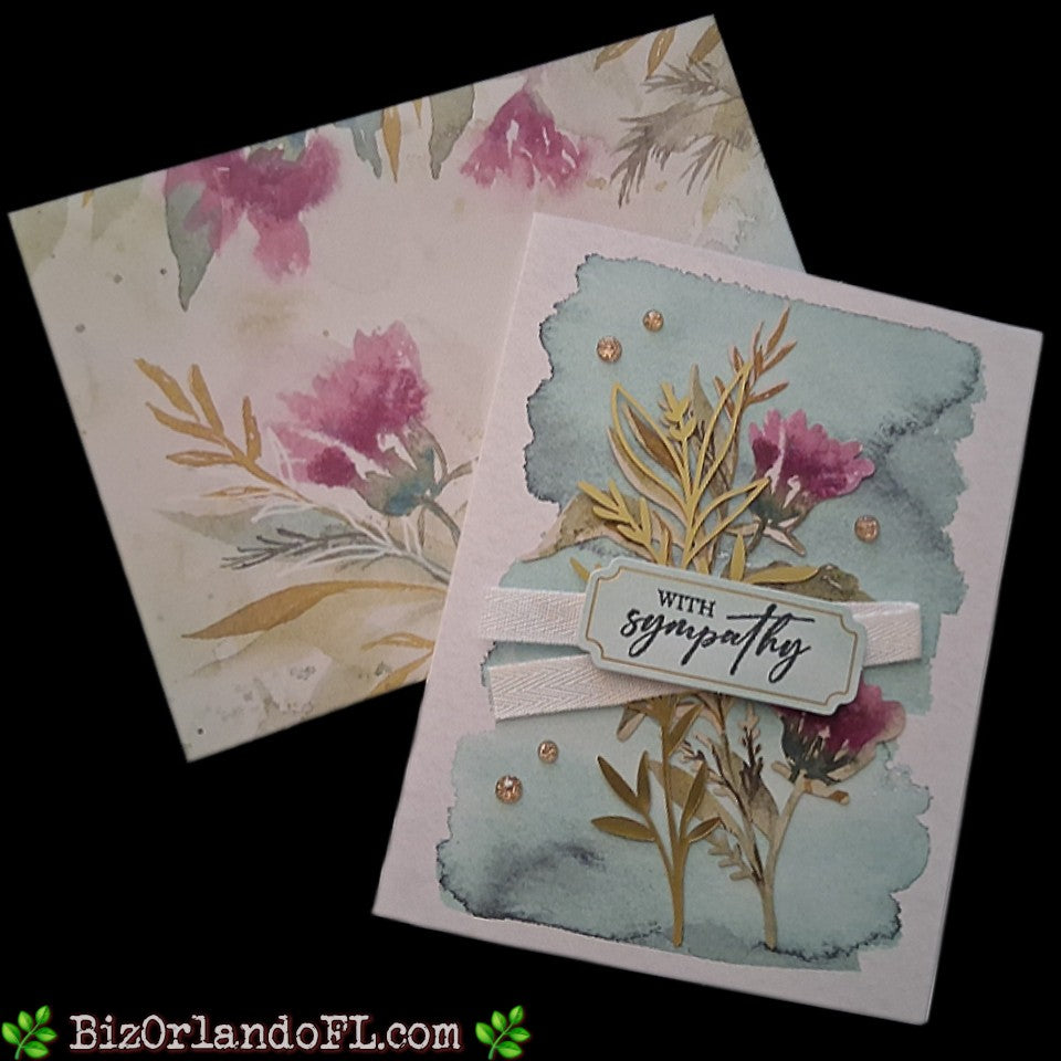 SYMPATHY: With Sympathy Handmade Greeting Card by Kathryn McHenry