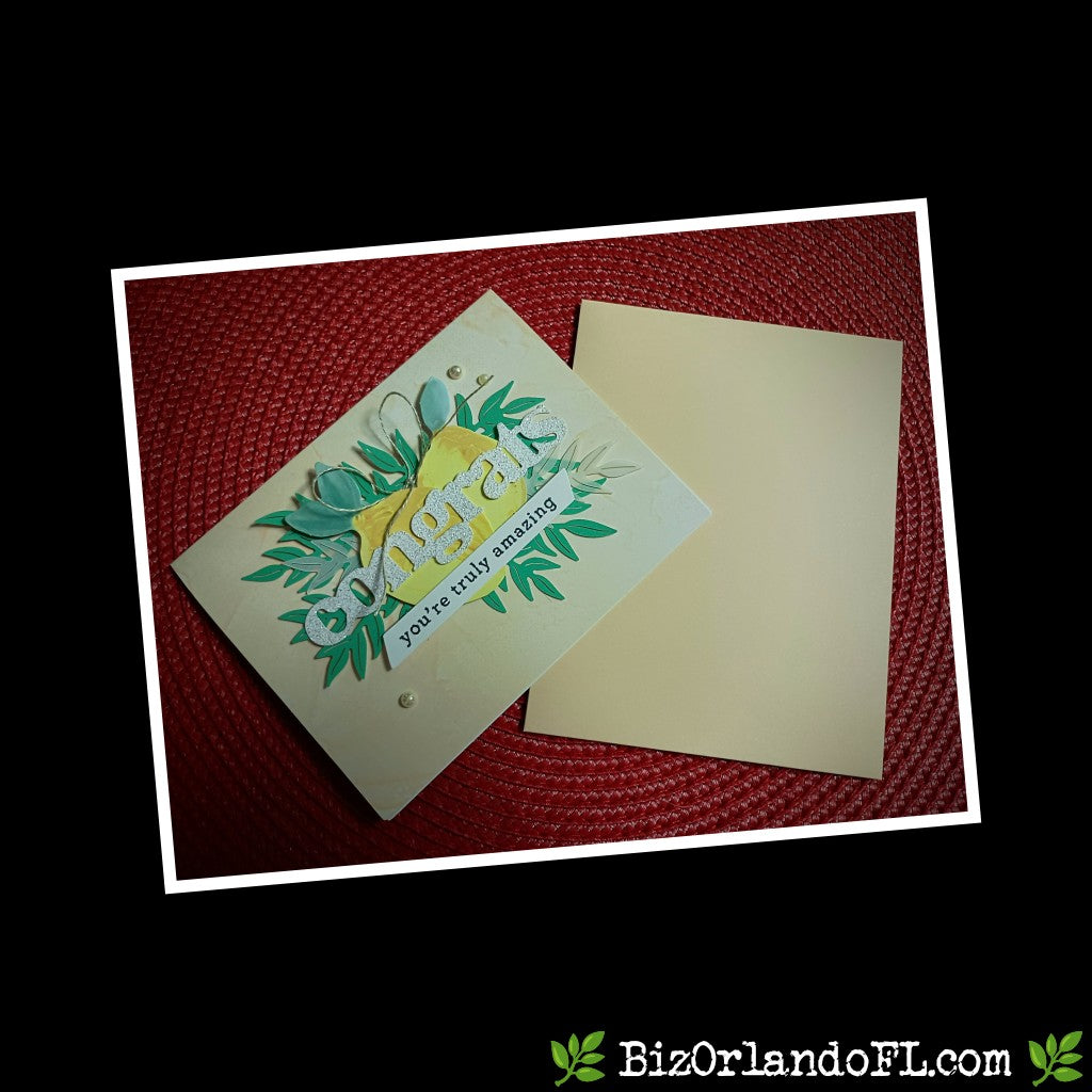 CONGRATS: Congrats -- You're Truly Amazing Handcrafted Greeting Card by Kathryn McHenry
