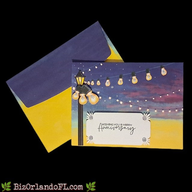 ANNIVERSARY: Wishing You A Happy Anniversary Handcrafted Greeting Card by Kathryn McHenry