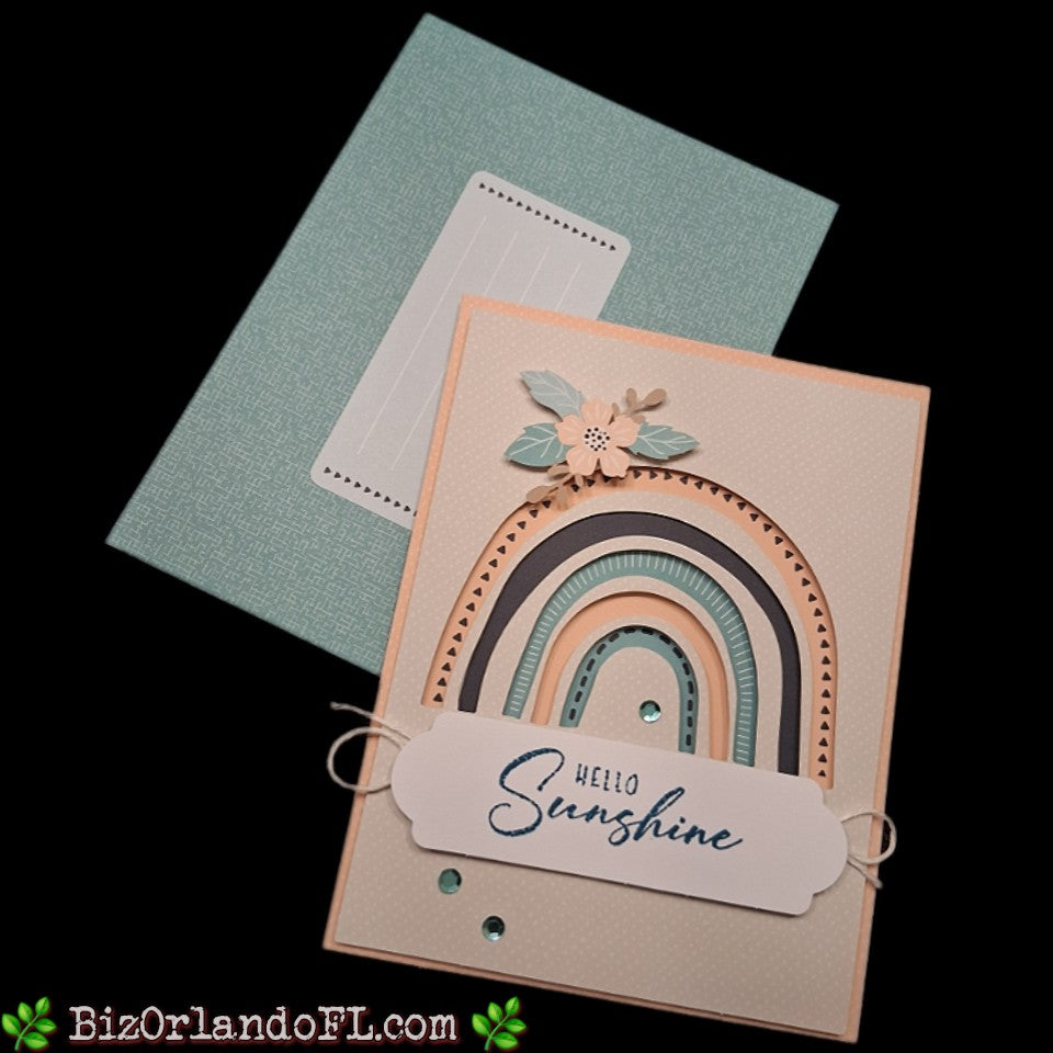 HELLO: Hello Sunshine Handcrafted Greeting Card by Kathryn McHenry