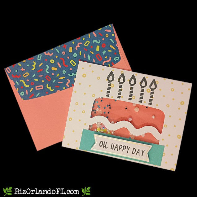 BIRTHDAY: Oh, Happy Day Handcrafted Greeting Card by Kathryn McHenry