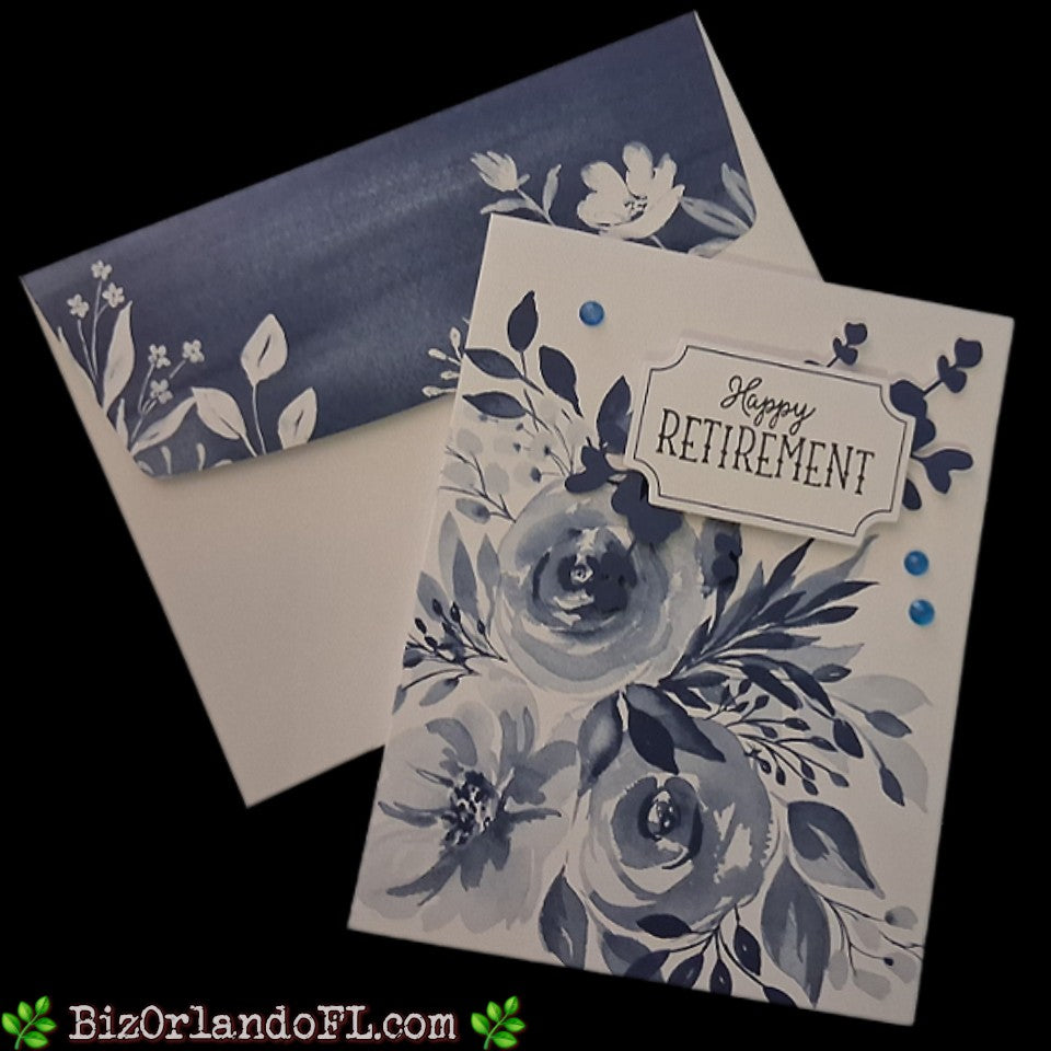 RETIREMENT: Happy Retirement Handcrafted Greeting Card by Kathryn McHenry